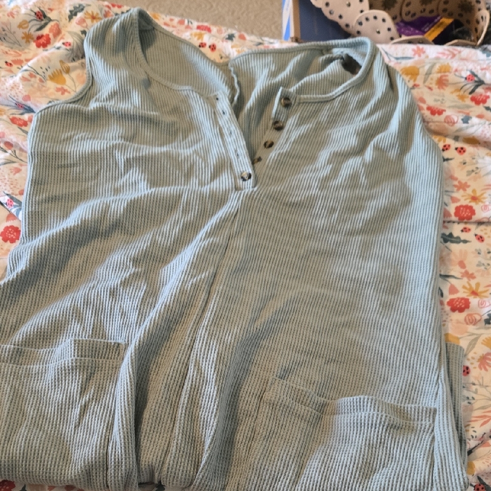 Sleeveless Ribbed Jumpsuit in Light Blue